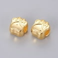 thumbnail image 2 of 20pcs style European Beads Cadmium Free & Lead Free Paw Print Golden 11x11x8mm Hole: 5mm, 2 of 2