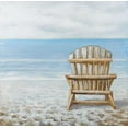 thumbnail image 2 of Atelier B Art Studio 20x20 White Modern Wood Framed Museum Art Print Titled - Wood Beach Chair, 2 of 4