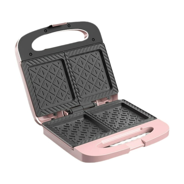 Sandwichera, máquina para preparar desayunos, utensilios de cocina con mango, multifuncional Rosa