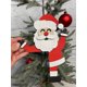 thumbnail image 5 of Adorno navideño de madera para puerta de 2024: adorno navideño para puerta, marco de esquina, decoración de pared decorativa, estante de ventana vintage de madera pintado a mano, adorno navideño de Pa, 5 of 6