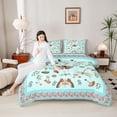 thumbnail image 4 of Homewish Teenagers Adults Animal Dragonfly Moth Ladybug Bedding Comforter Set 2pcs,Botanical Mushroom Twin Comforter Sets Microfiber,Chic Floral Flowers Breathable Bedding Set, 4 of 8
