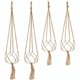 thumbnail image 1 of Juego de 4 cuerdas para colgar plantas de macramé, soporte para macetas, colgador para plantas, decoración de jardín interior y exterior con 2 piezas de 105 cm y 2 piezas de 90 cm, 4 pies esquí esquí Gafas de esquí, 1 of 5