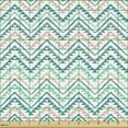 thumbnail image 2 of Ambesonne Mexican Print Fabric by the Yard Upholstery, Vertical Zigzag Art, 5 Yards, Rose Sea Blue, 2 of 5
