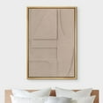 thumbnail image 3 of PixonSign Framed Wall Art Mid-Century Brown Geometry Polygon Collage Abstract Geometric Paintings Minimalism Modern Art Decor Contemporary Canvas Prints Fine Art for Rooms - 24"x36" Natural, 3 of 5