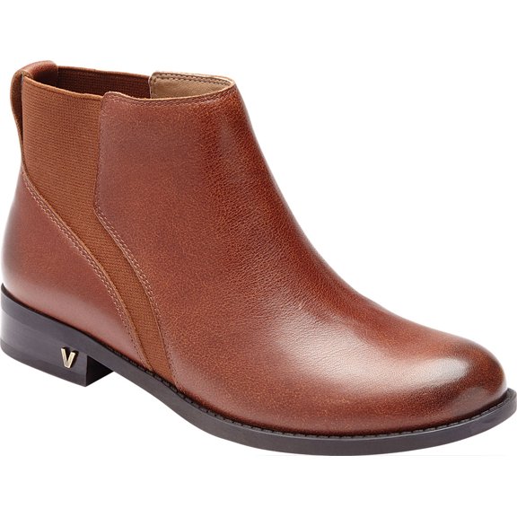 Women's Vionic Thatcher Chelsea Boot Chocolate Full Grain Leather 9.5 W