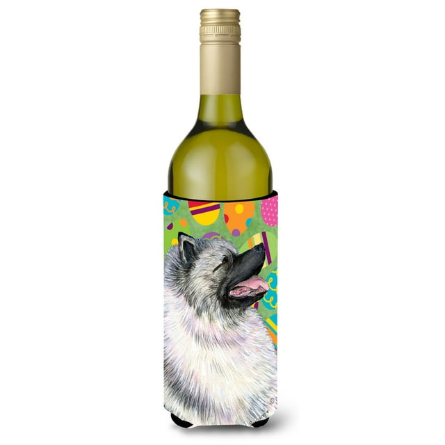 Keeshond Easter Eggtravaganza Botella De Vino Aislador De Bebidas Aislador De Bebidas Hugger