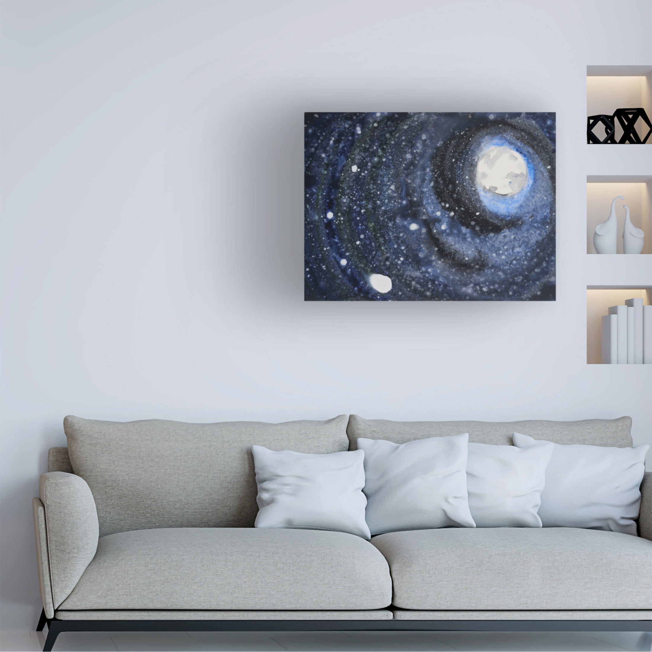 Canvas Wall Art - Erin McGee Ferrell 'Starry Night Sky III' Wall Art for Living Room, Bedroom, or Office Décor by Trademark Fine Art - 47 x 35 Inches