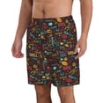 thumbnail image 2 of KLL BBQ Barbecue Grill Men's Casual Summer Beach Shorts Hawaiian Shorts with Pockets-Small, 2 of 5