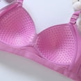 thumbnail image 4 of Clearance Sale 2025 Bra Ladies Summer Solid Color Non Non Rim Thin Cotton Gathering Underwear Bra, 4 of 4