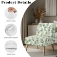thumbnail image 7 of ZIATUBLES Small Armless Couch Cover Stretch Accent Chair Slipcover Soft Slipper Chair Covers Armless Removable Washable Sofa Furniture Protector Cover for Living Room, Monstera Green Leaf White, 7 of 7