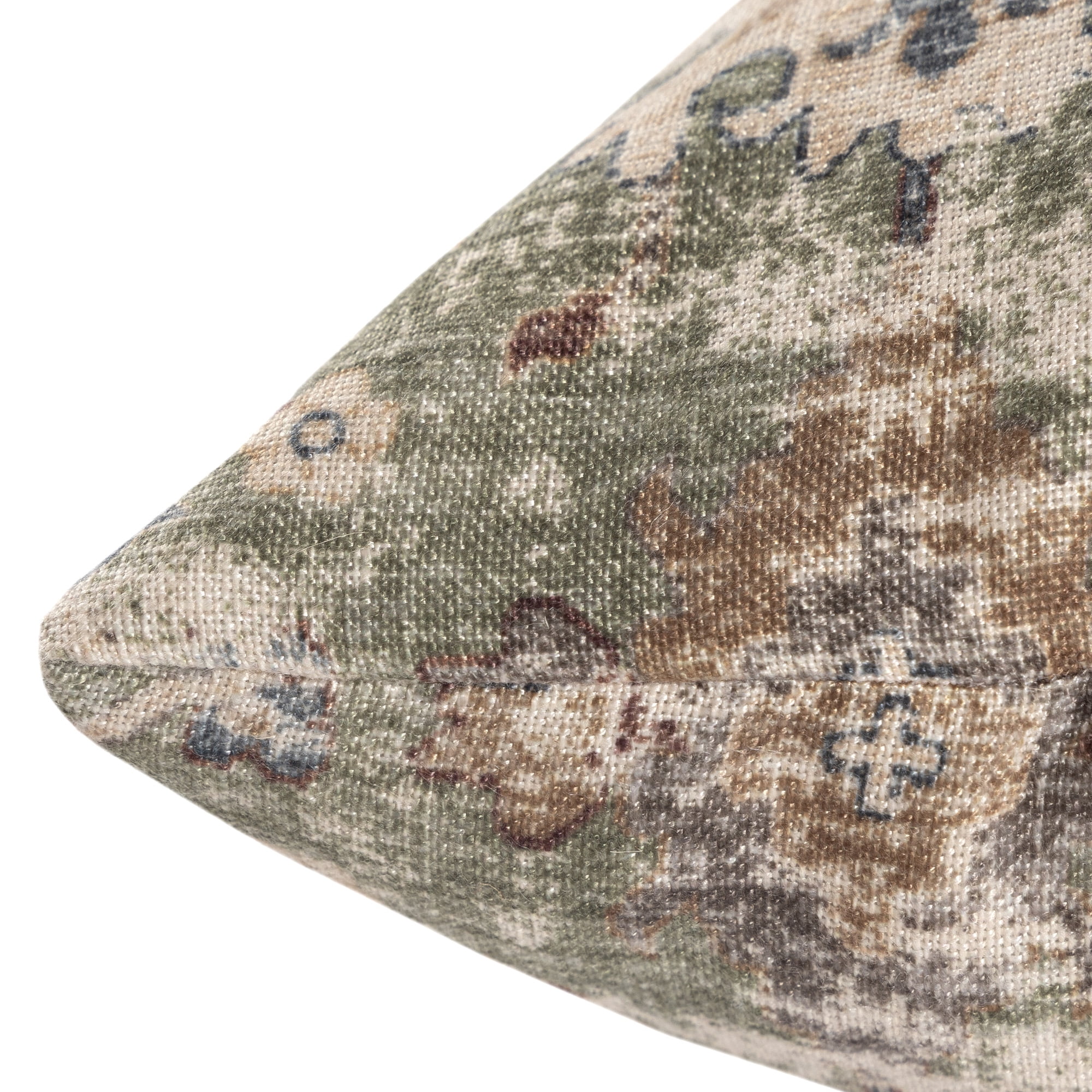 Harlow Hill Charleston 18" x 18" Sage Green Floral Polyester Adult Decorative Throw Pillow Cover