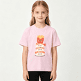thumbnail image 2 of Sushi French Fries Girls Graphic Tee, Cute Japanese Food Tower 100% Cotton Kids Short Sleeve T-Shirt, 2 of 5