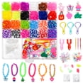thumbnail image 1 of Kit de pulseras de goma elástica XKDOUS, más de 1400 bandas de goma, 24 colores, 1 of 8
