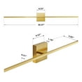 thumbnail image 2 of KAISITE Modern Bathroom Vanity Light 39 inch Dimmable Gold Bathroom Light Fixtures for Bathroom Wall Sconce with 3500K Warm Light Bedroom, 2 of 8