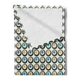 thumbnail image 2 of Retro Soft Flannel Fleece Throw Blanket, Bold Circles with Colorful Polka Dots Old Fashioned Repetitive Symmetric Pattern, Cozy Plush for Indoor and Outdoor Use, 50" x 60", Multicolor, by Ambesonne, 2 of 5