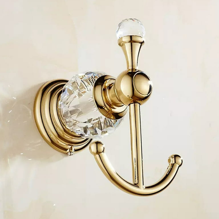 MOGFCT Crystal Gold Hooks towel hooks for bathroom Wall Mounted