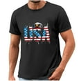 thumbnail image 4 of Fjofpr Mens Shirts Graphic Tees under $10 Men's Independence Day Printed Short Sleeved T-shirt, 4 of 5