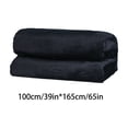 thumbnail image 3 of Solid Color Polyester Blanket, 100x150cm Soft Warm Throw for Travel & Home Office, 3 of 9