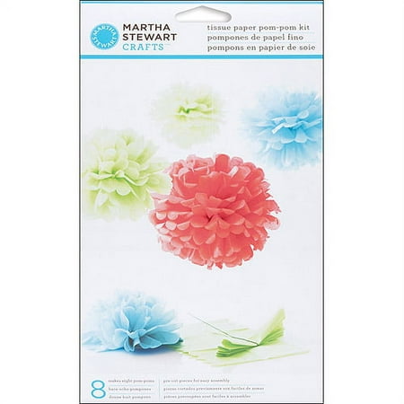 Modern Festive Tissue Paper Pom-Pom Kit Makes 8-, Pk 1, Martha Stewart