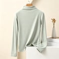 thumbnail image 2 of LUVDA Brushed Fleece Base Layer for Women Long Sleeve Mock Neck Slim Fit for Winter, 2 of 5