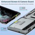 thumbnail image 4 of Compatible Samsung Galaxy S23 Ultra Case with Camera Cover Protector,Magnetic Car Mount Military Grade Drop Protection Full Body Protective Phone Case for Samsung S23 Ultra Case with Stand Grey, 4 of 14