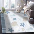 thumbnail image 4 of Area Rugs for Living Room, 4'x6' Throw Washable Rug Blue and Brown Starfish Seashell Jellyfish Coral Soft Indoor Carpet Non Slip Floor Mat for Bedroom Dining Room Entryway, 4 of 6