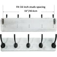 thumbnail image 4 of Coat Rack Wall Mounted Coat Hooks Wall Mounted \u\u Hole to Hole Large Coat Hanger Wall Hook Rack Hooks for Hanging Coats Hats Jacket Clothes Entryway Rustic s, 4 of 9