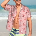 thumbnail image 3 of Fotbe Fox Hawaiian Shirt for Men Unisex Summer Beach Casual Short Sleeve Cotton Linen Button Down Shirts-Large, 3 of 5