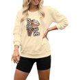 thumbnail image 1 of HUITKMM Winter Sweaters Women’S Football Print Oversized Hoodie – Relaxed Crew Neck Sweatshirt 4069 M, 1 of 4