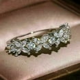 thumbnail image 3 of Om Jewels 1ct Round Cut Moissanite Infinity Twisted Half Eternity Band 14k Yellow Gold Plated Women Ring, 3 of 4