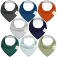 thumbnail image 1 of Baberos tipo bandana KeaBabies para bebés, paquete de 8 unidades, algodón orgánico suave, 1 of 9