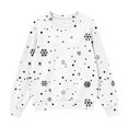 thumbnail image 5 of ITSAME Christmas Sweater for Girls (5-15) Snowflake Polka Dot Print Crewneck Long Sleeve Knit Pullover for Holiday Party Size 5T, 5 of 6