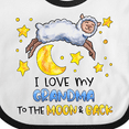 thumbnail image 4 of Inktastic I Love My Grandma to the Moon and Back Cute Sheep Boys or Girls Baby Bib, 4 of 4
