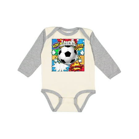 

Inktastic Soccer Superhero Gift Baby Boy or Baby Girl Long Sleeve Bodysuit