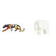 thumbnail image 1 of Estatua De Elefante, Escultura De Animal, Figura Decorativa De Cerámica, Adorno Para Estantería, Interior, Hogar, Colección De Figuras Con Almohadillas Antideslizantes Para Mesa, Navidad, 1 of 8