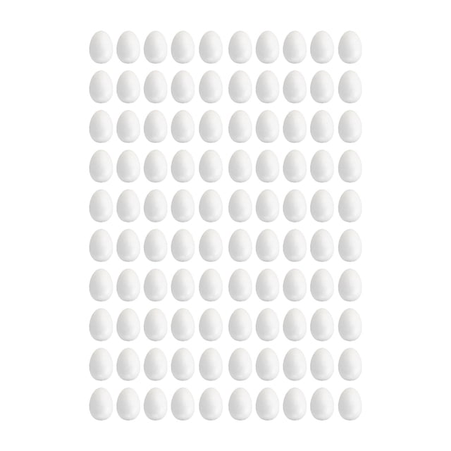 Huevos de espuma para manualidades, huevos de Pascua sin pintar para decoración del hogar, pintura DIY, Halloween 4 cm 100 piezas