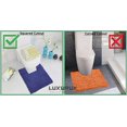 thumbnail image 4 of Bath Mat Set by LuxUrux, Bathroom Rugs Sets 2 Piece Soft Plush Bath Rug +Squared Cut Out Toilet Mat.1 Microfiber Shaggy Carpet, Super Absorbent (Curved Set Square, Light Grey), 4 of 8