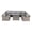 Grey, variant on Living Source International 7-Piece Wicker Outdoor Set with Cushions in Gray