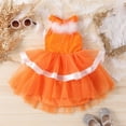 thumbnail image 2 of THJRPQJFD Toddler Green Dress Red and Green Christmas Dress Girls Mommy and Me Christmas Christmas 18-24 Months Girl 1st Birthday Girl Outfit Newborn, Orange 9-12 Months, 2 of 8