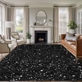 thumbnail image 2 of 8x10 Area Rugs for Living Room, Star Sky Non Slip Area Rugs for Kitchen Bedroom Entryway, Modern Abstract Black Starry Night Dots Pattern Washable Carpet Runner Rug Floor Mats for Bedroom Home Decor, 2 of 9