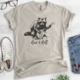 thumbnail image 2 of Racc & Roll Shirt, Unisex Women's Men's Shirt, Raccoon Shirt, Funny Raccoon Graphic Clever Raccoon T-shirt, Light Silk Gray, Large, 2 of 6