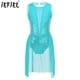 thumbnail image 2 of Vestido de competición de baile de Ballet para niñas pequeñas, ropa de baile con lentejuelas brillantes, sin mangas, dobladillo Irregular, espalda hueca, 2 of 5