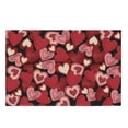 thumbnail image 1 of TIELUTT Tapis de la Saint-Valentin Cœur Rouge Saint-Valentin Petits Tapis d'Entrée Non Couverture Intérieure Extérieure pour Sofa Couvertures pour Femmes Petits Tapis pour Salle de Classe Couverture en Lin Jeté Duveteux Doux Blanc, 1 of 4
