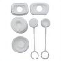 Tapón antiderrame para taza de agua de 6 uds. Tapón antifugas de silicona (blanco)
