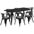thumbnail image 3 of Bowery Hill 7 Piece Metal Dining Set in White, 3 of 6
