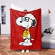 thumbnail image 1 of Nuevas mantas cálidas de franela de Snoopy para otoño e invierno, colcha con estampados de Charlie Brown para sofás, camas, sillas, adultos y niños, capa escolar para interiores, 1 of 5