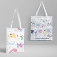 thumbnail image 1 of Sanrio-Bolso de mano de lona con dibujos animados para mujer, bolsa de compras de Hello Kitty, Kuromi Cinnamoroll, con bolsillo para archivo, monedero Kawaii, 1 of 4