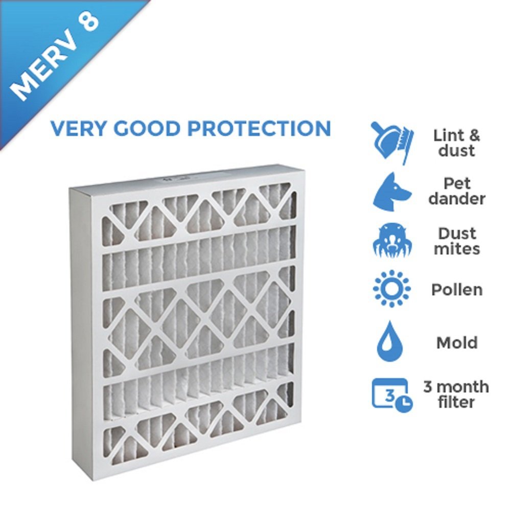 Mechanical MERV 8 10 Width x 20 Height x 1 Diameter Sterling Seal FI-1001-SP1x2 Purolator Hi-E 40 Extended Surface Pleated Air Filter Pack of 2