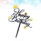 thumbnail image 2 of Happy Birthday Cake Topper Lovely Star Cupcake Toppers Picks Cake Decoration Toothpick for Party Birthday (Black), 2 of 4