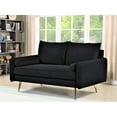thumbnail image 3 of US Pride Furniture Villeda 58''W Polyester Square Arms Loveseat Black, 3 of 8